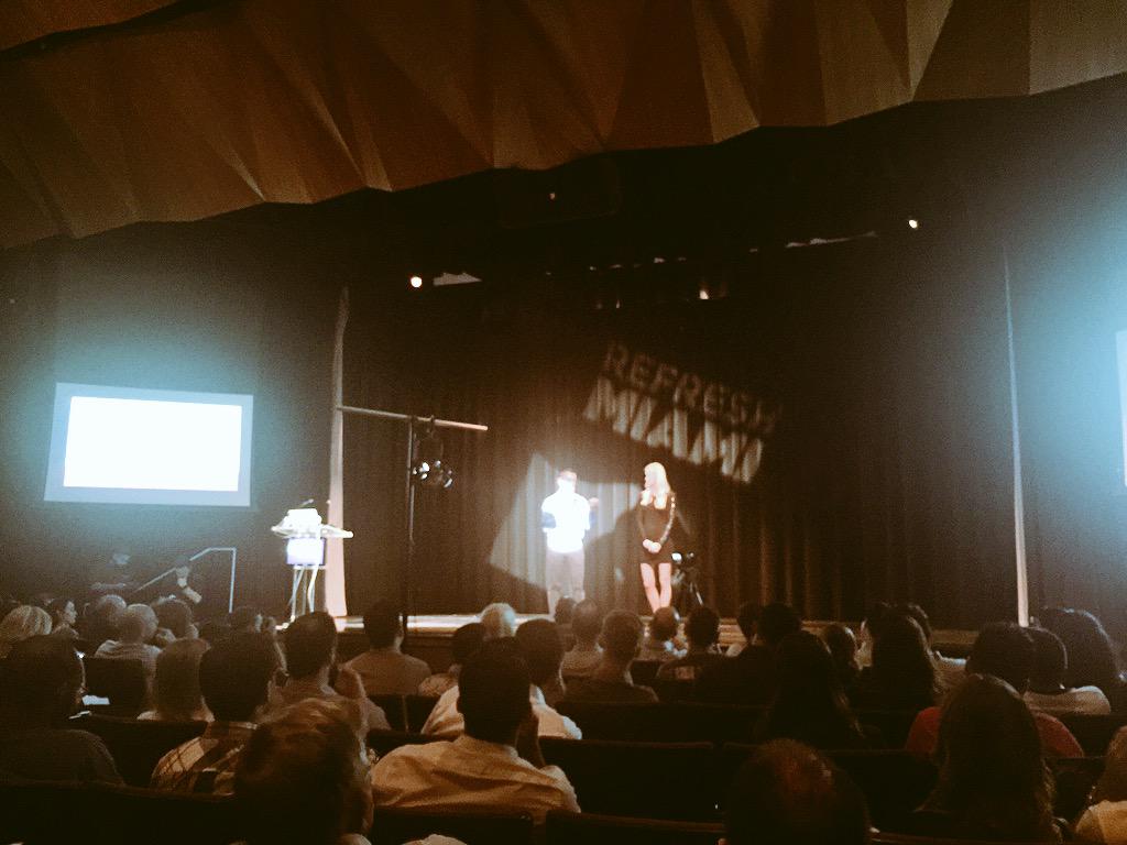 JMikkola's tweet photo. So proud of #WynAlum @MyStyleBlox killing it on stage at #RefreshDemoDay Vote #RefreshStyle #MiamiTech #LearntoCode http://t.co/v5fKQBmUsM