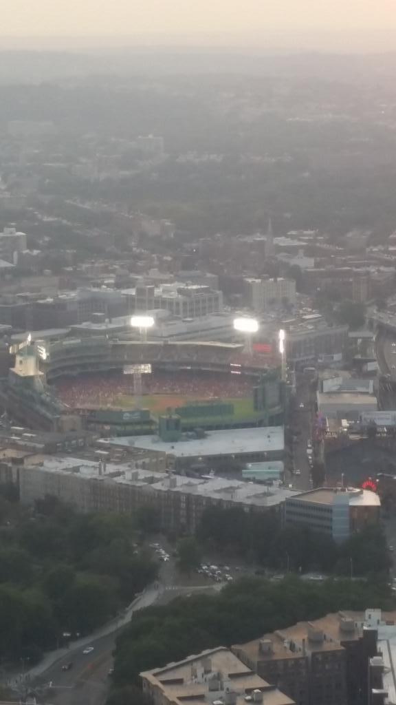 allaboutme3181's tweet photo. Fenwey Park with #RedSox from #ObservatoryDeck in #Boston #travel #travelblog http://t.co/h6rYVnvZsW