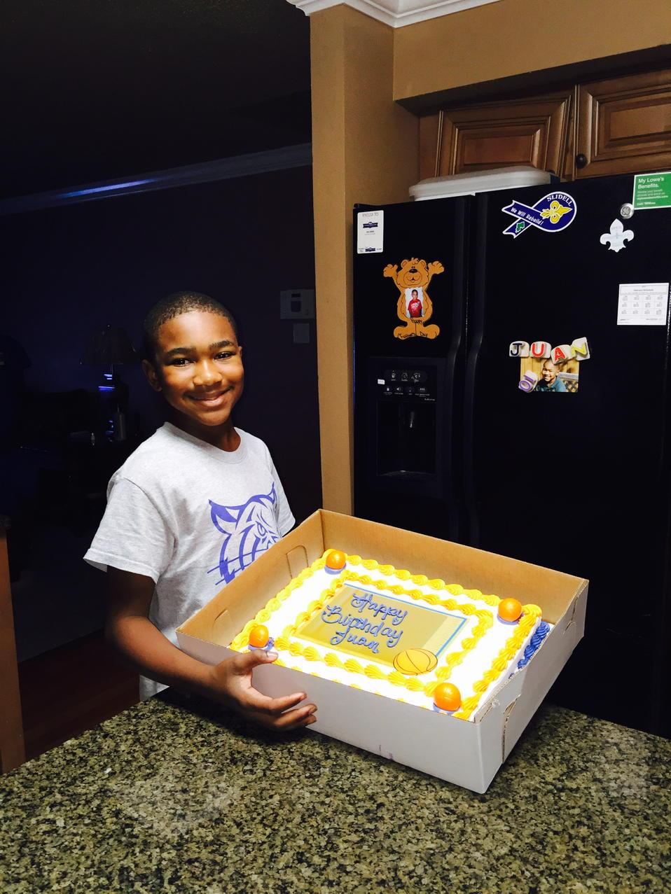 Happy 12th Birthday Juan. My big boy celebrating 12 years old. Talking about he 15. NOT 