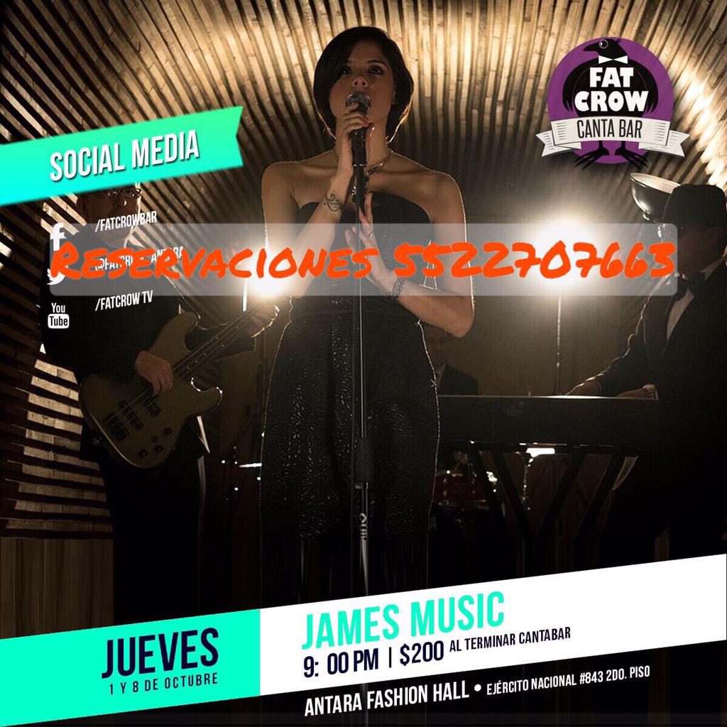 Bvetthsy's tweet photo. Buena música está jueves en @Fatcrow_antara con #JamesMusic Reserva ya!! http://t.co/T5sIefPW55