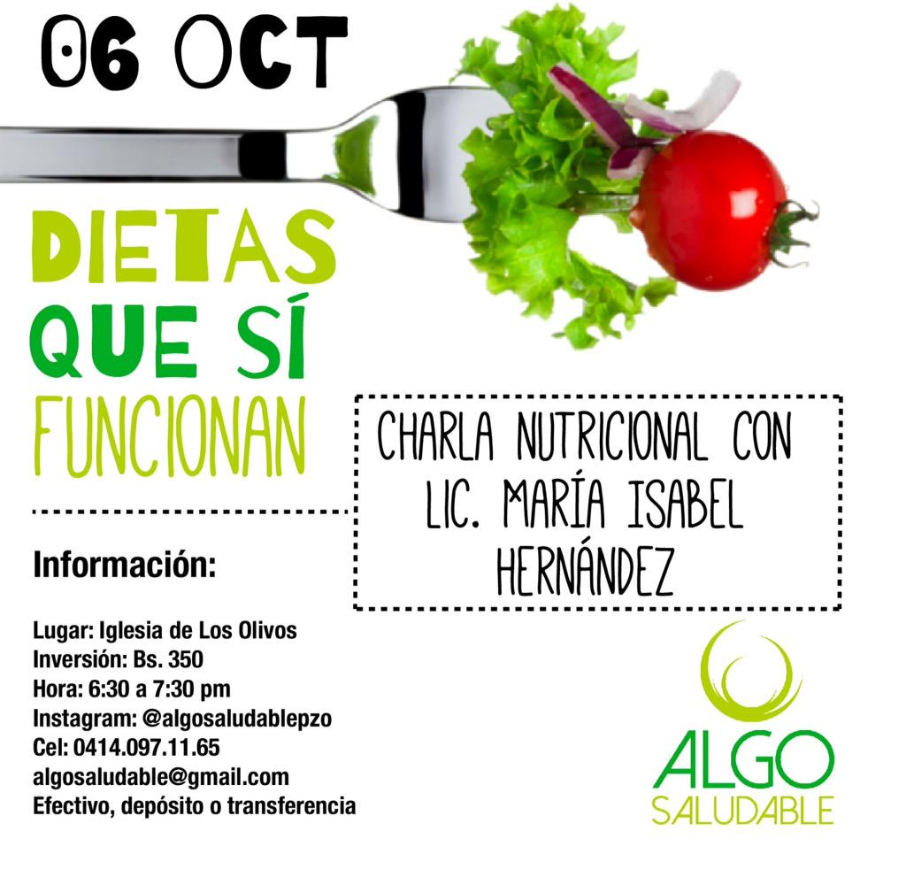 algosaludable's tweet photo. #PuertoOrdaz aprende sobre cuáles son las dietas que sí funcionan. #06oct http://t.co/8YmBoLt8ut