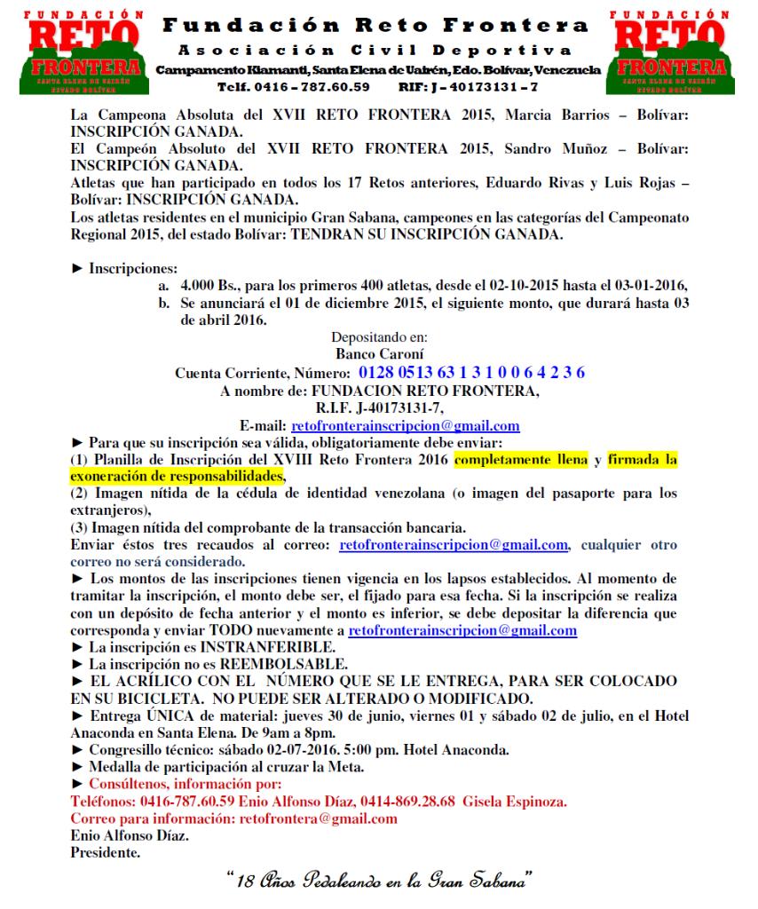 retofrontera's tweet photo. Información Importante. http://t.co/q0trBC8bCD