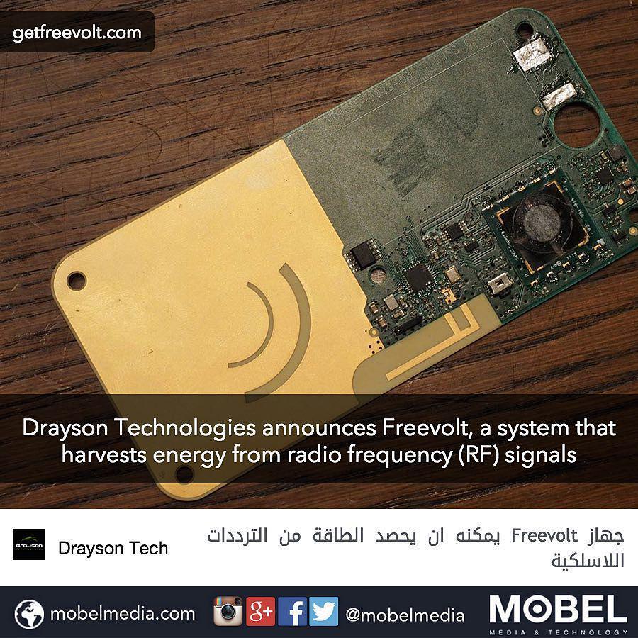 alwasat_tech's tweet photo. #Drayson Technologies announces #Freevolt - a system that harvests energy from radio frequ… http://t.co/88BSgKA6pf http://t.co/RBXVdgVTJd