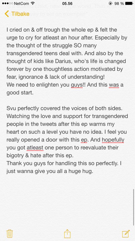 JannickesArt's tweet photo. My thoughts on this ep! #IStandWithSVU @svuceline @jillabbinanti @warrenleightTV @KevinGFox @JulieMartinSVU @Mariska http://t.co/xnz56DPag5