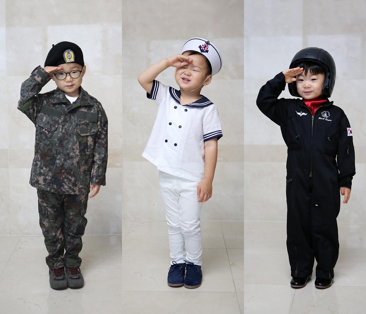 아버지 생일 맞아 국군의 날 퍼포먼스~^^ 대한, 민국, 만세!!!