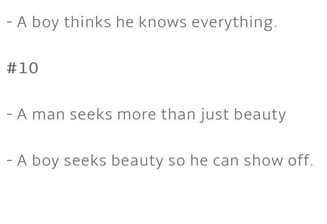 sydthekid_04's tweet photo. Dating a Boy vs. a Man http://t.co/rQwFlSX48W