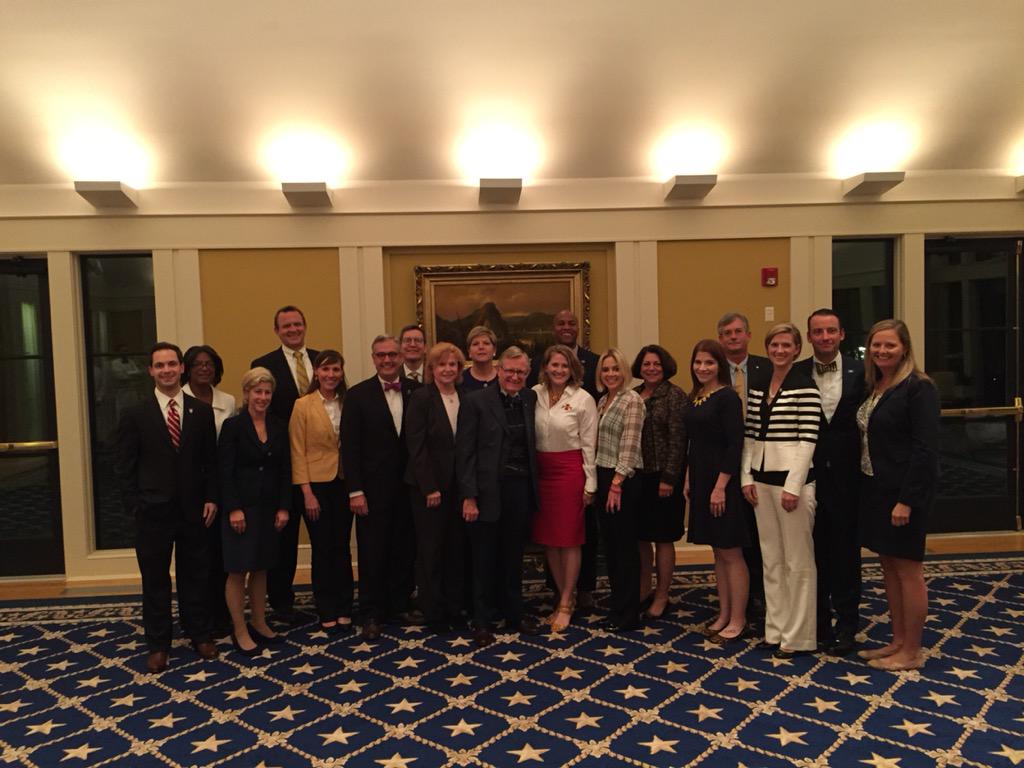 petersonmhk's tweet image. @gordongee hosting the Big 12 Governmental Relations Officials at his home on campus of WVU