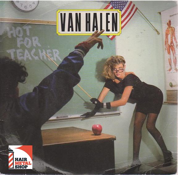 HairMetalShop's tweet image. A recent 7" #45record acquisition for the Wurlitzer in the #hairmetalshop HQ (my house) #vanhalen "Hot for Teacher"