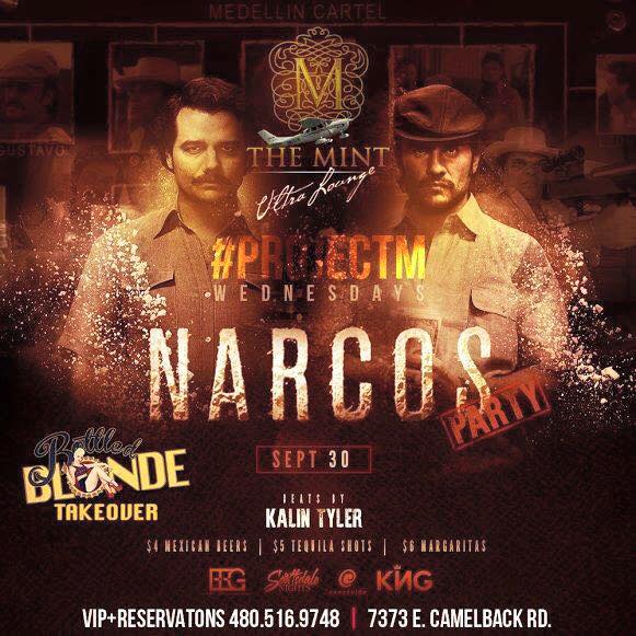 EventvibeAZ's tweet photo. #Narcos Party tonight for #ProjectM at @themintAZ ! Best Wednesday in town! http://t.co/1SWbBPoZCy