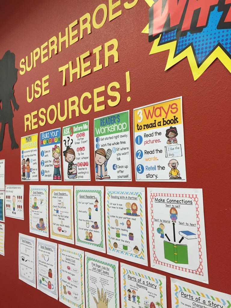 SKinginComal's tweet photo. Fantastic #resourcewall in @tucker9903 s classroom. Teach a man to fish, he will build confidence...and eat. #edchat http://t.co/9DV2kGTX2J