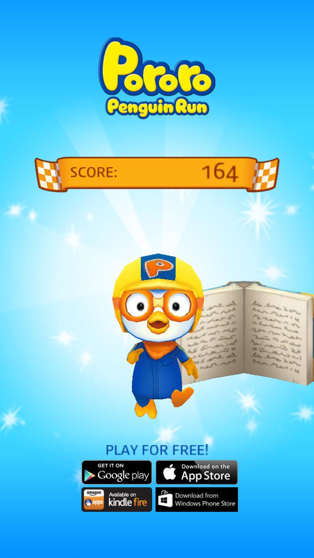 I just scored 164 in Pororo Penguin Run. Beat that! bit.ly/pororogame #Pororo #Penguin bit.ly/pororogame
