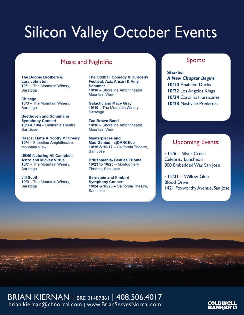 BrianKiernanRE's tweet image. Your October Events Calendar is here...
#SiliconValleyEvents @BrianKiernanRE #BrianServe  brianservesnorcal.com/events-calendar