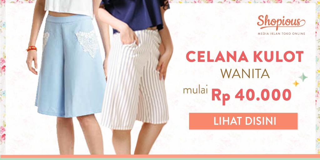 shopious's tweet image. Udah tau model celana kulot? Lagi nge-tren banget lho sekarang..cek yuk disini bit.ly/celanakulot !
