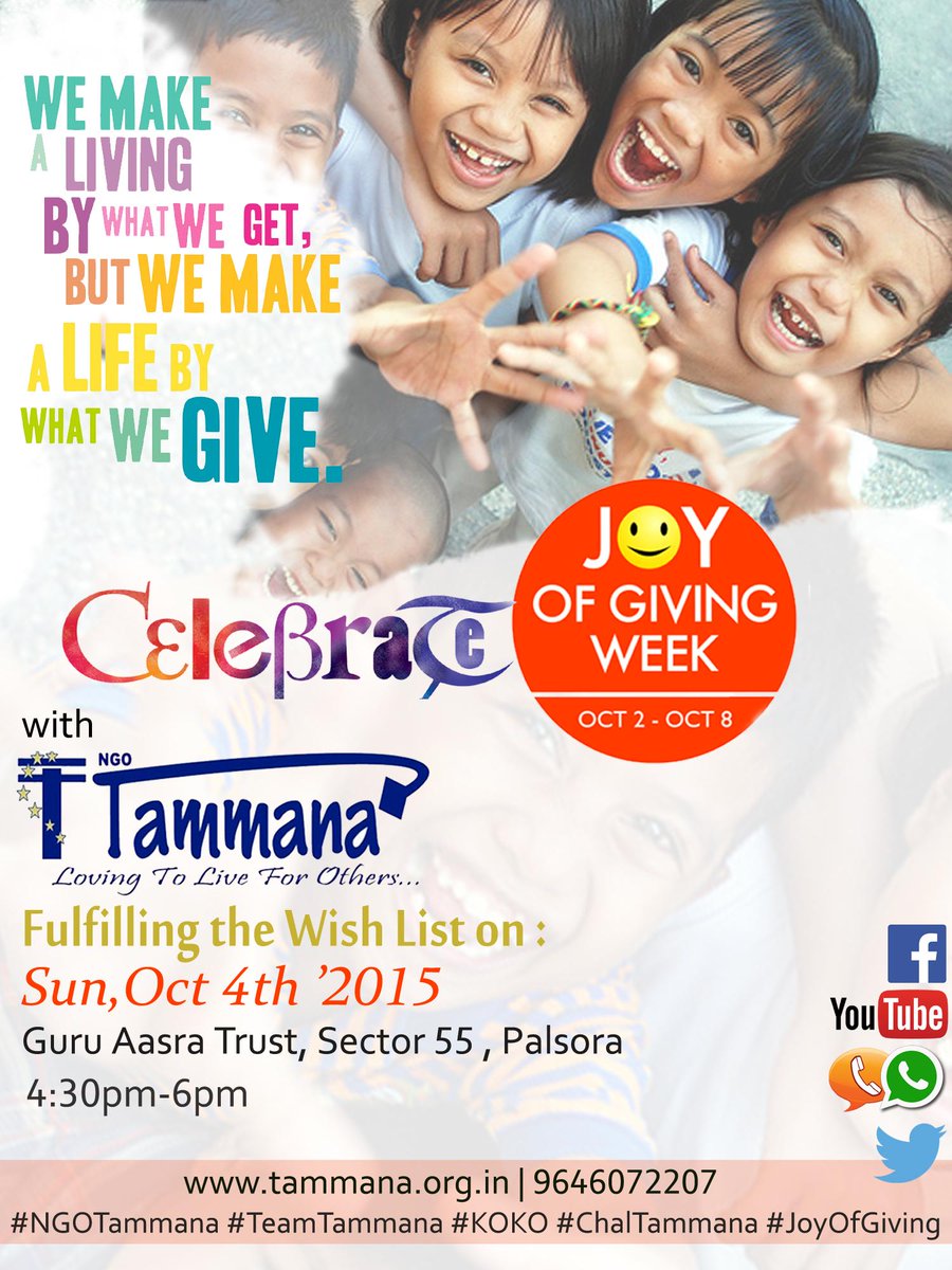 NgoTammana's tweet photo. #ChalTammana #NGOTammana #TeamTammana #Event65 #KOKO #JoyofGiving http://t.co/alwZ5JRSkO