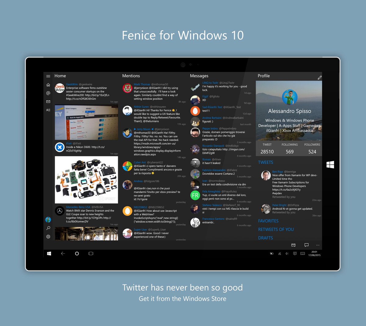 Fenice For Windows Fenice For Windows 10 Desktop Is Now Available T Co 5ewuqsrn8k Http T Co Vc7lzouya3