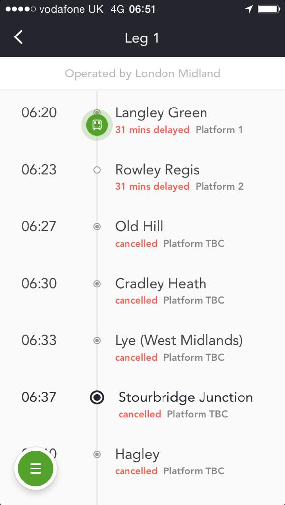 Great start to the day <a href="/LondonMidland/">London Midland</a> Cancelled train and now to pay for a taxi