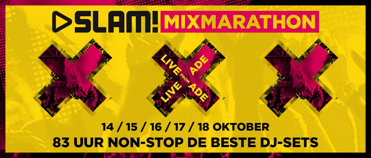 slamofficial's tweet photo. SLAM! hoor je tijdens het Amsterdam Dance Event 83 uur lang met de #MixMarathon! http://t.co/DkbtSxwsUm http://t.co/DnCqh33DXO
