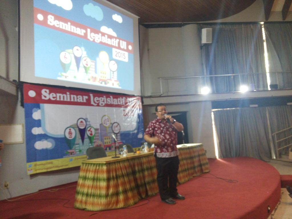 semlegUI2015's tweet image. Sambutan dari  Bapak Deni Danial Kesa.