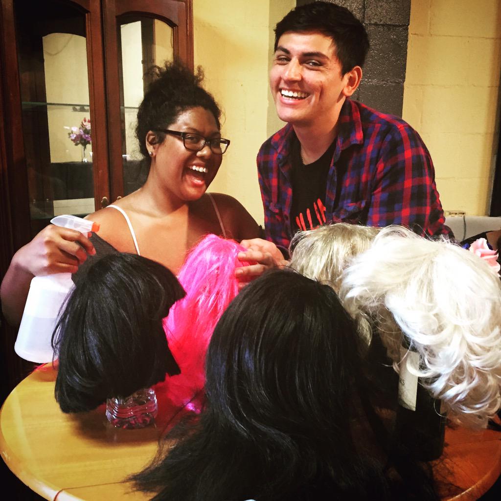 MirrorMusical's tweet image. Let's hear it for the #wardrobe #squad! 7 #wigs, 90 #costumes, and 3 #weeks into the run, and they're STILL SMILING!