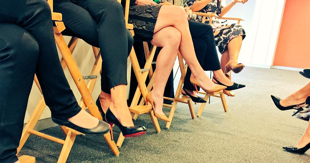 michellervince's tweet image. The shoes say it all! #sorryimnotsorry @BertadePablos @dckarkos @sylvieschnaier @kavitav #awnyMIB