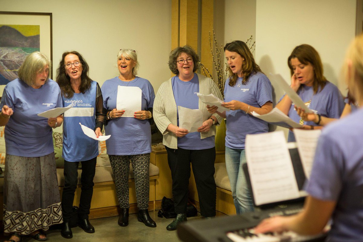singingworksuk's tweet photo. @RoyalVolService Pls do here's our wonderful @maggieslondon @MaggiesCentres #choir in action http://t.co/AAs2thJYmE http://t.co/JSzCXnhZpj