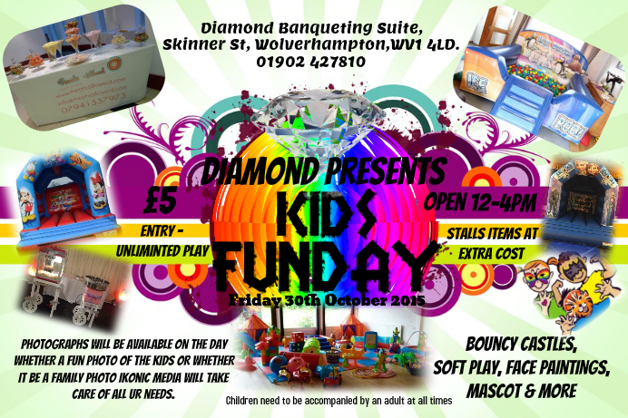 Diamond_Suite's tweet photo. KIDS FUN DAY / £5 Entry Per Child  / £4 Entry Per Child For Group booking paid in Advance / Call Sale: 01902 427810 http://t.co/gTs6GtM5sF