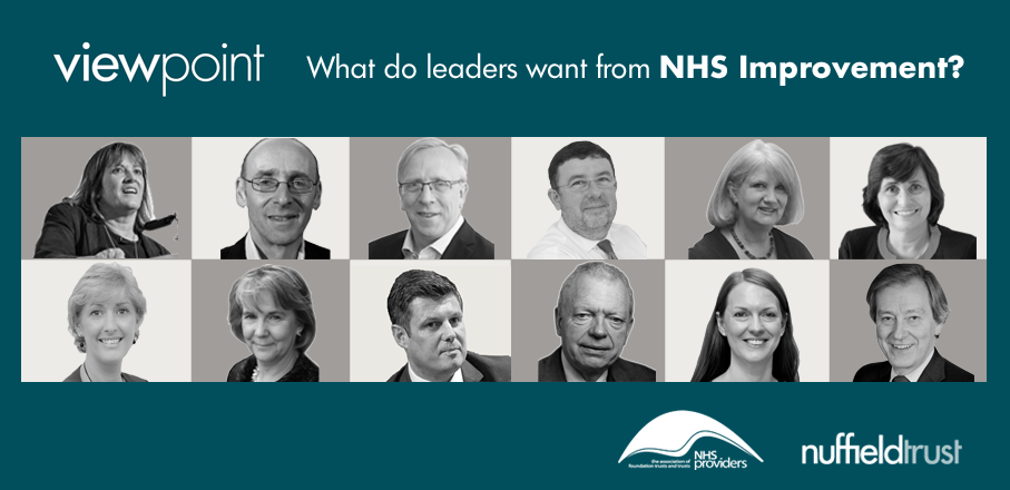 NuffieldTrust's tweet photo. Our new Viewpoint with @NHSProviders explores what health leaders want from NHS Improvement http://t.co/jooiGosxgW http://t.co/HiepJAdMcW