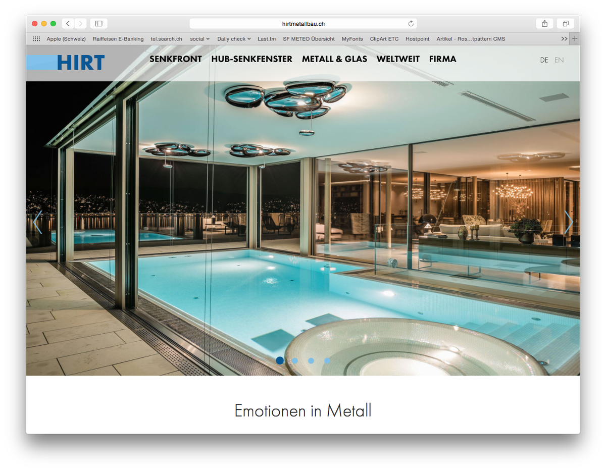 r_pachera's tweet photo. Neuer Web Auftritt für Hirt Metallbau AG
CMS &amp; Development von @RACERFISH 
http://t.co/vx2sA0VEvu 
#redesign #online http://t.co/z3EtVAcu1A