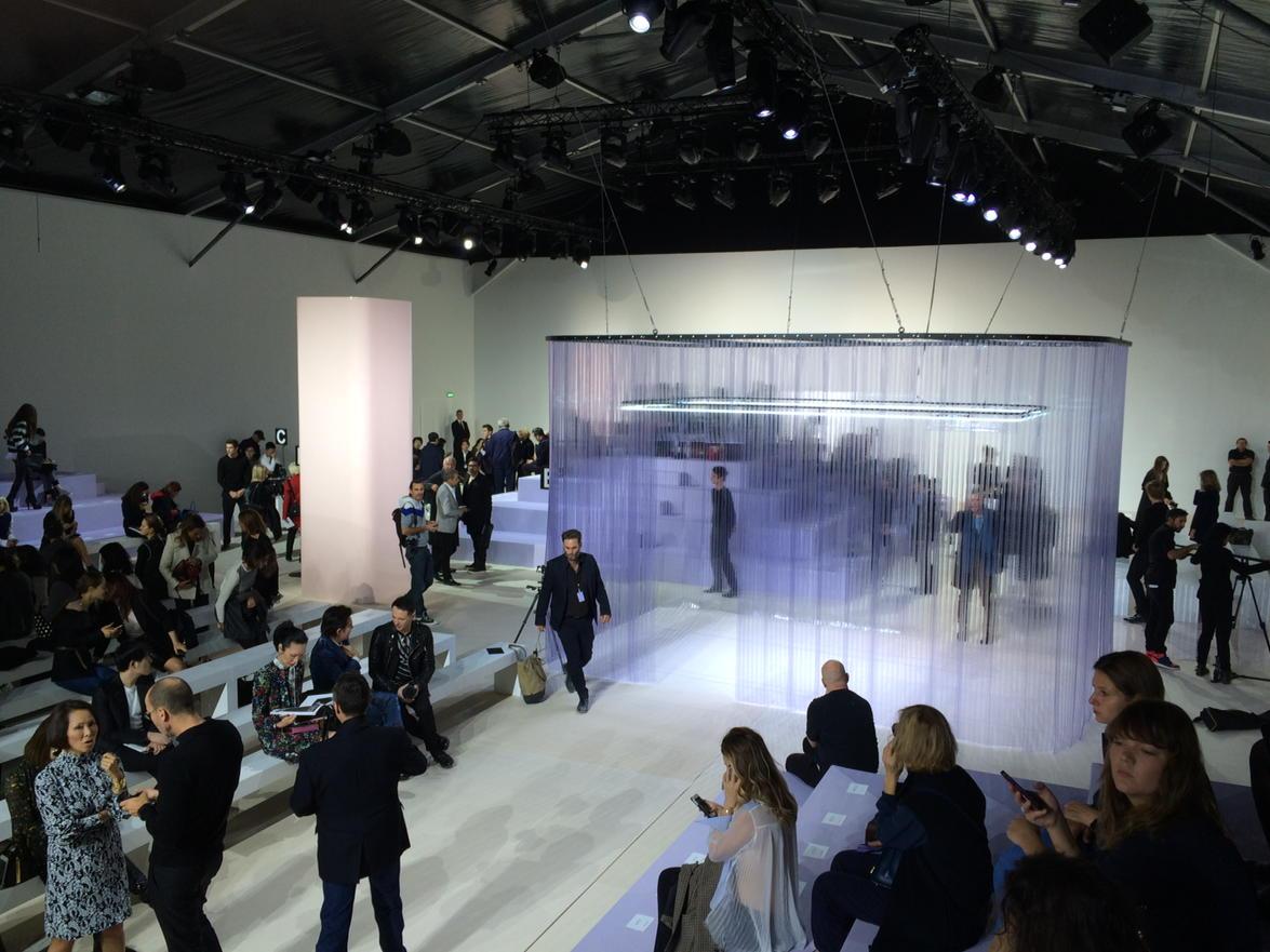 Sanitized PVC installations have fashionistas excited ahead of Carven show in Paris
