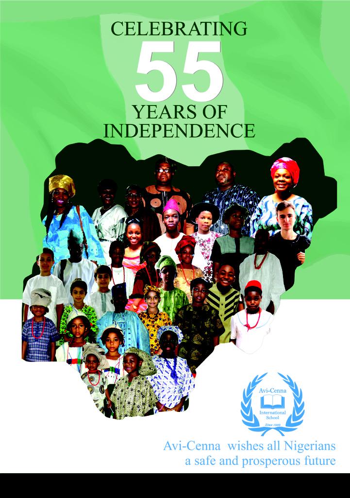 AviCennaInt's tweet photo. Happy 55th Independence Day Nigeria. To a safe and prosperous future! #Nigeria #NigeriaAt55 #NigerianIndependence http://t.co/nrGPfN3i2J