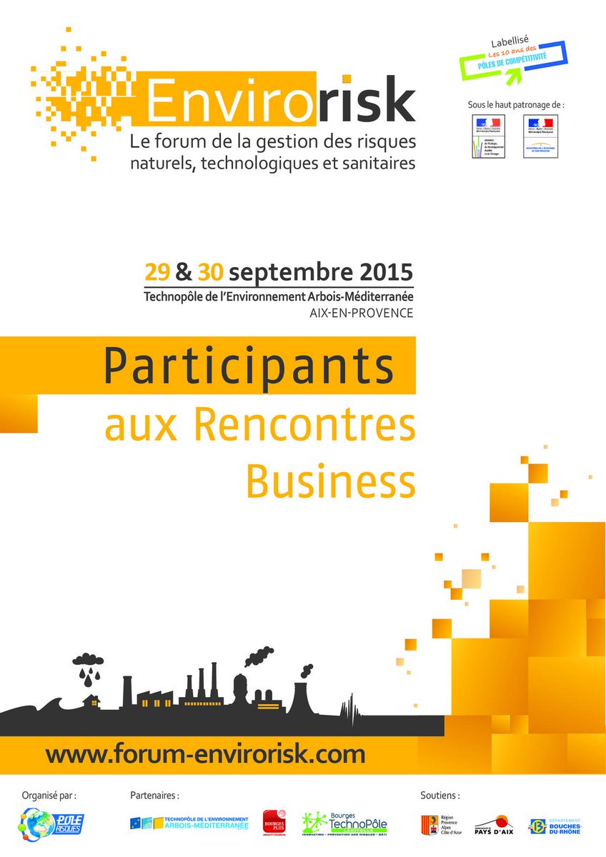 Envirorisk2015's tweet photo. Merci de votre concours @Envirorisk2015 @TheCDSE @CLUSIRPACA @Cypres_Actu @Ea_ecoent #ipgr @hcfdc #MasterPRNT #Pegase http://t.co/Z8vz3xuJ72