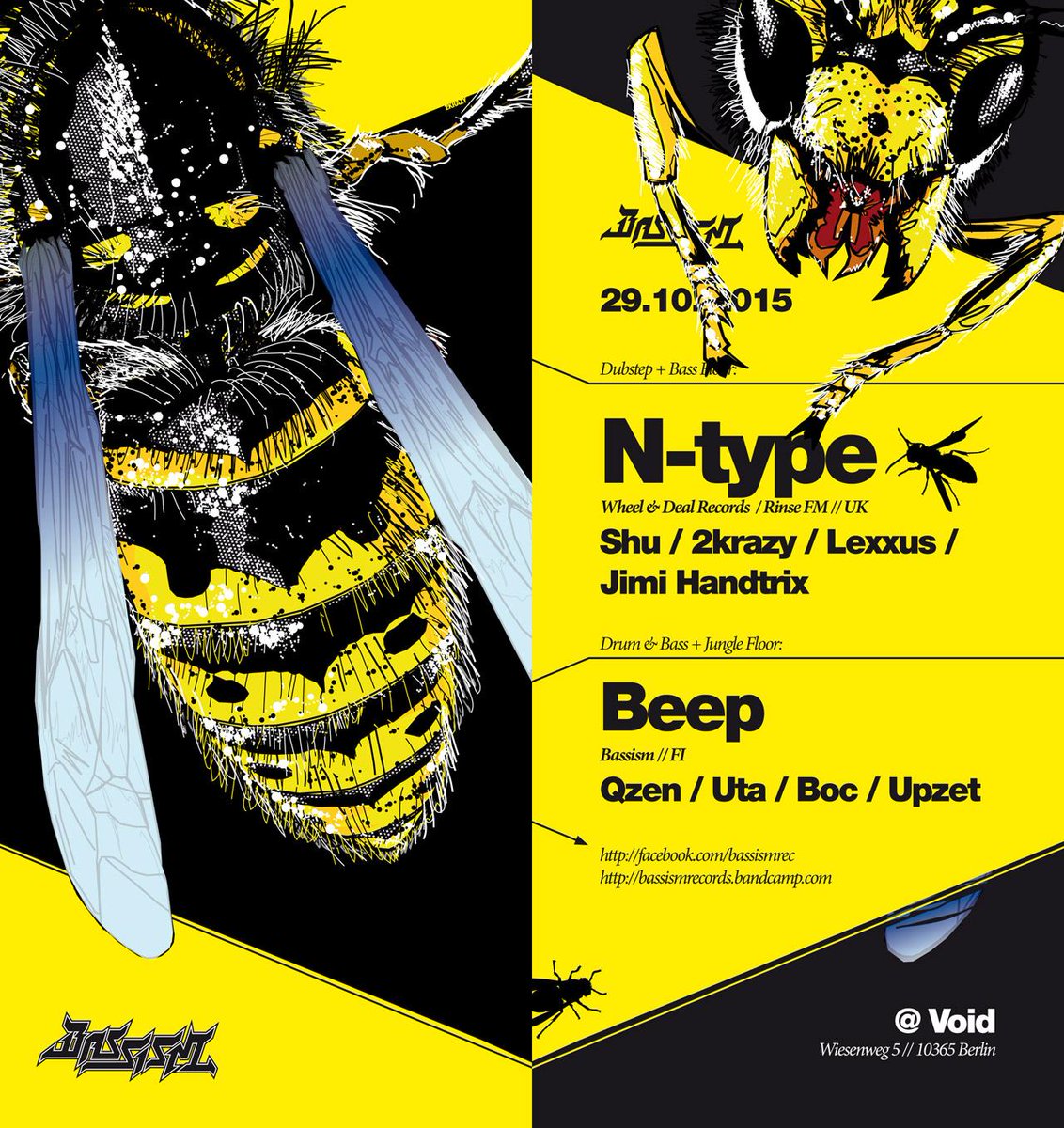 SignalsBerlin's tweet photo. Mark the date #Berlin! 29-10-15 @basscastdub pres. @djntype @ShuBerlin @qzen @Uta_Berlin &amp; many more @ VOID Club! http://t.co/QlLWH6O0xb