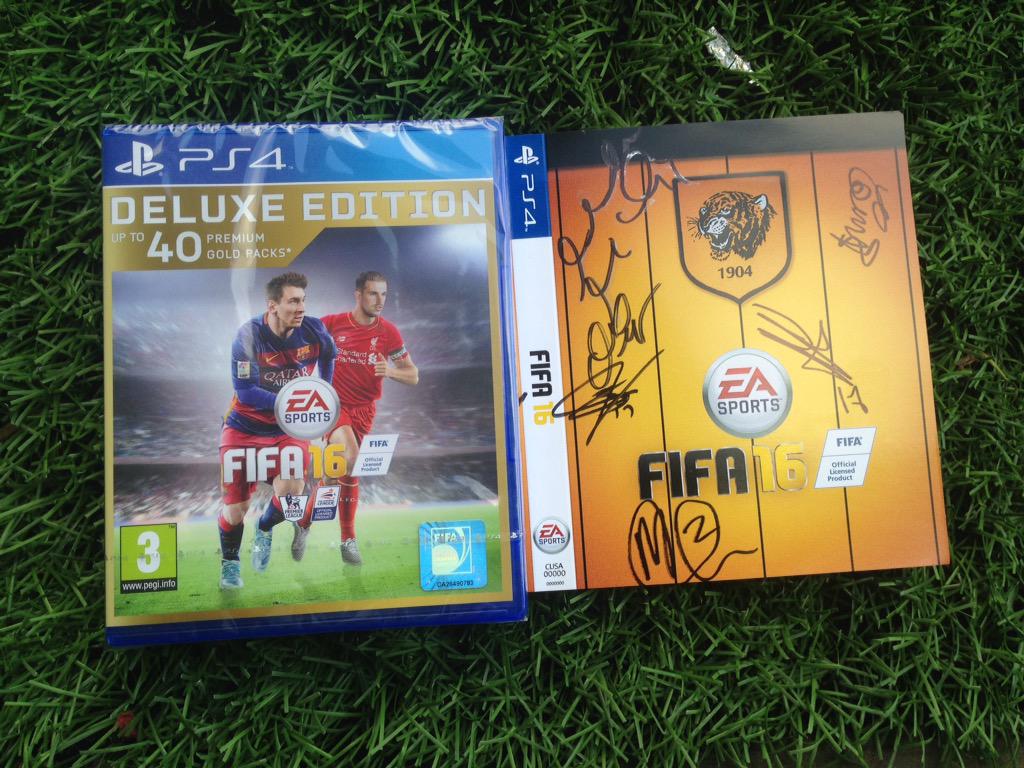 HullCity's tweet image. COMPETITION: RT and follow us to be in with a chance to win a copy of #FIFA16 (PS4) and signed @HullCity cover