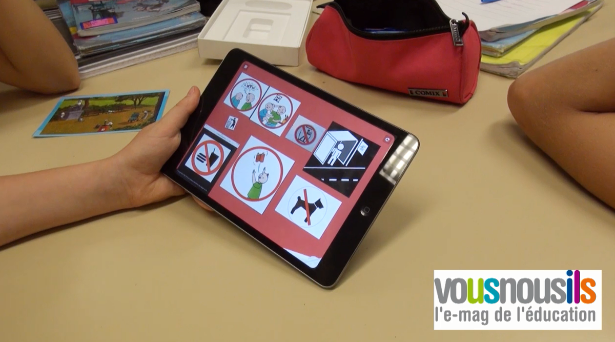 vousnousils's tweet photo. #reportageVIDEO Créer des #applis numériques en cours d’#anglais, en 6e (inspiré des Fab Lab) http://t.co/FDDjhQLOYE http://t.co/DtW7BX2hJ7