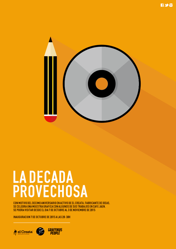 elCreata's tweet photo. Para celebrar mis diez años en activo os invito a #10LaDécadaProvechosa... inauguración 7OCT / 20:30h @cafe_jaen http://t.co/RotcmnRQer