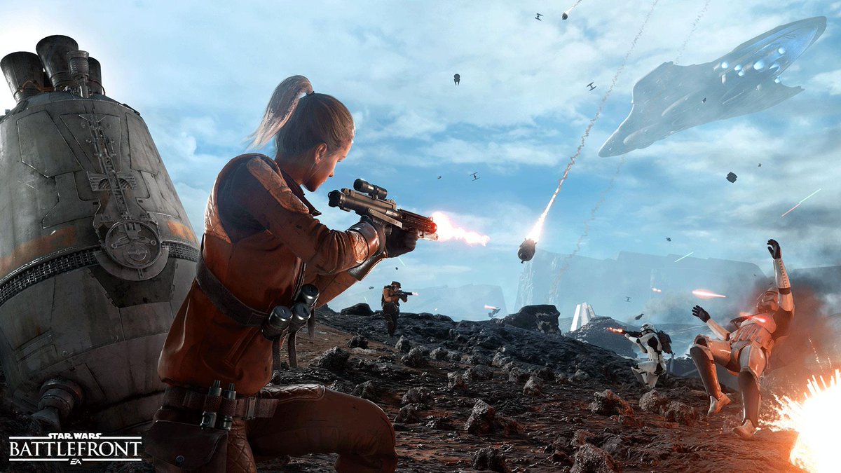 IGN's tweet photo. This is how big the Star Wars Battlefront beta is, and when PC players can pre-load it: http://t.co/AaeTD5oKnF http://t.co/b1XnXkgLRC