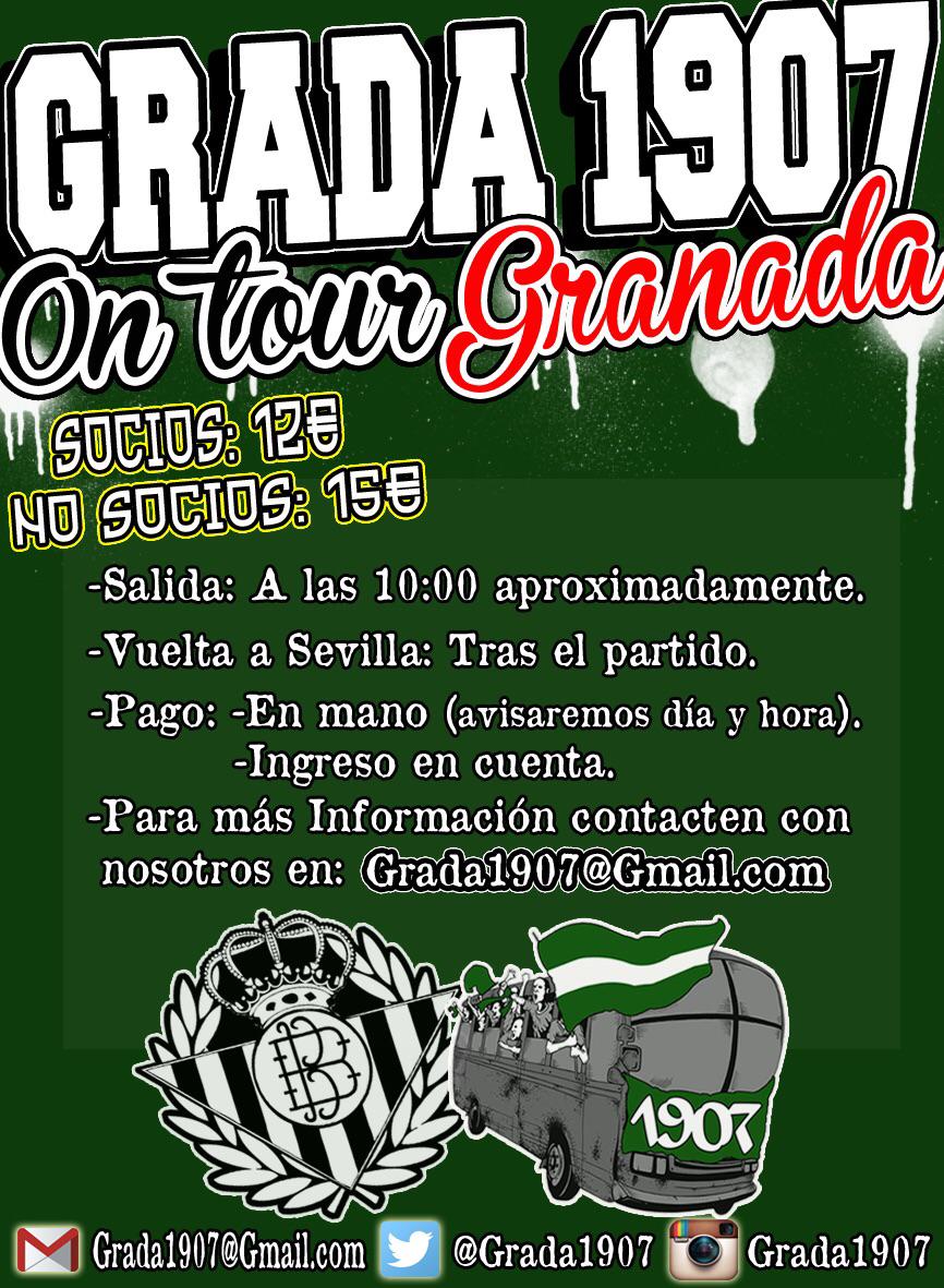 Grada1907's tweet photo. Sortearemos 1 plaza GRATIS en nuestro bus a Granada entre quienes hagan RT este tweet. RT RT y participa en el sorteo http://t.co/LDNM6yKZfl
