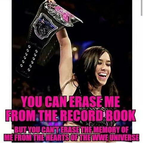 LoveBitesFan's tweet photo. We will never forget this diva!  We will never forget AJ Lee! http://t.co/Bcz8a2EA8z
