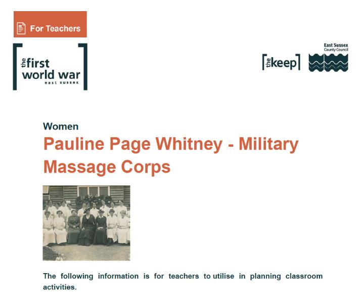 RT <a href="/TheKeepArchives/">The Keep</a>: #WW1 website has educational resources to help teachers &amp; students ow.ly/SSKGd