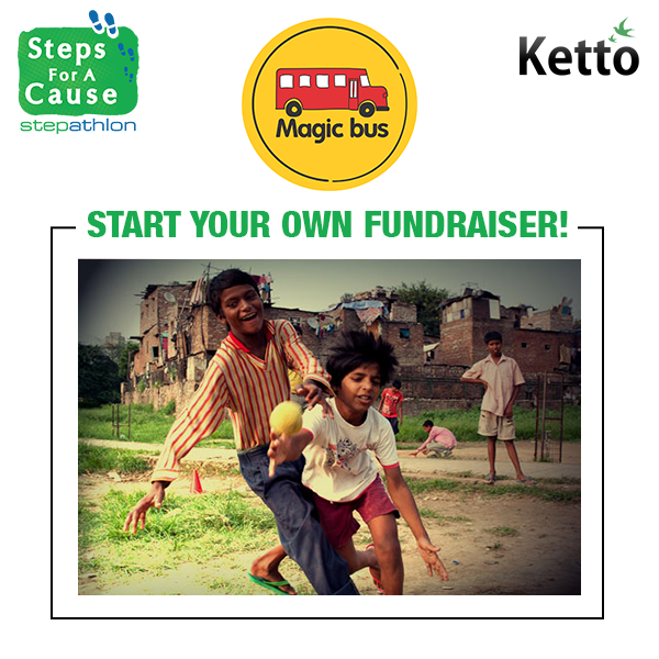 Stepathlon's tweet photo. Be part of a child's journey from childhood to livelihood. Support @MagicBusIndia  with #StepsForACause on @Ketto http://t.co/WzQBsWK4n0