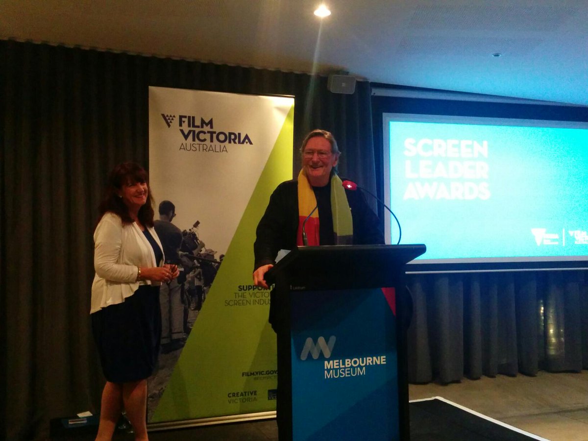 wearevicscreen's tweet photo. Fred Schepisi receives a #screenleader award named in his honour. New award to be first presented in 2016 http://t.co/qWlR80uxNc
