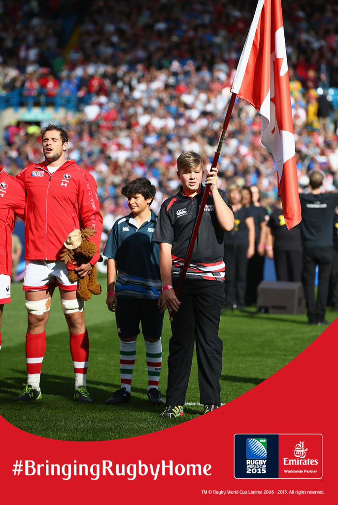 joandgee's tweet photo. @RugbyCanada Proud moment for @WPL_RUFC Player @jamesgeech was an honour to Carry your Flag #Emiratesflag http://t.co/JIGtUHWcuJ