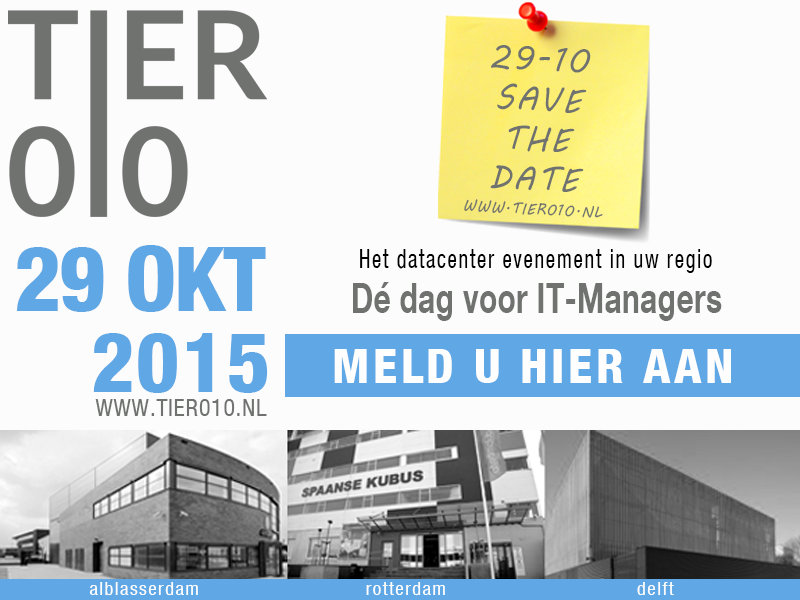 Donderdag 29 oktober heeft u de unieke kans om drie datacenters in één dag te bezoeken. Komt u ook?