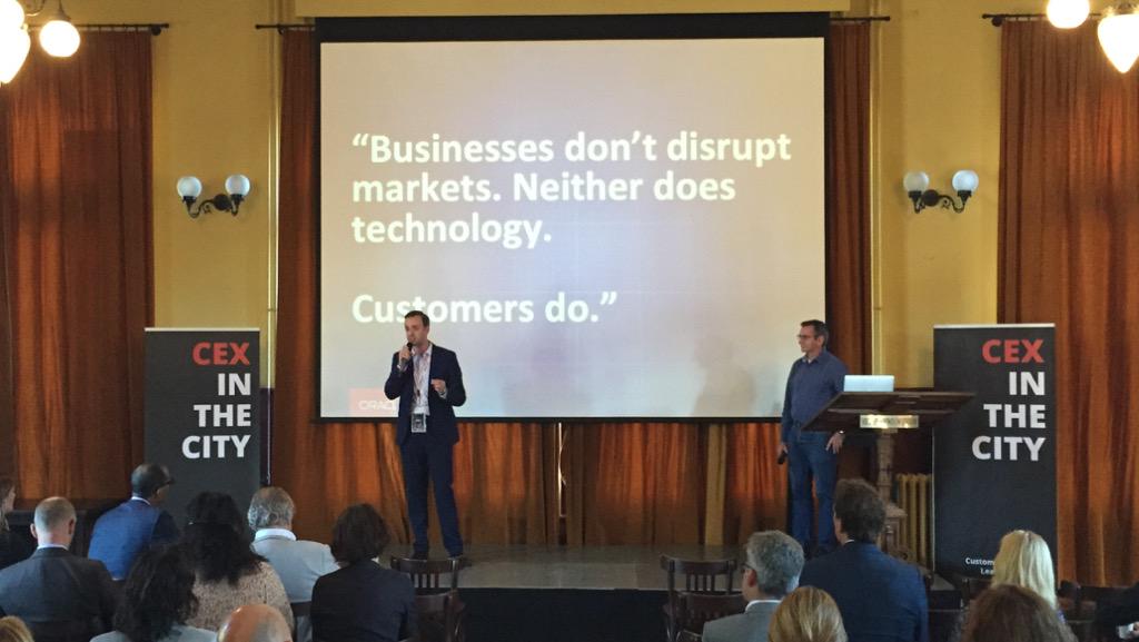CEXevents's tweet photo. Matt Bateson for @Oracle_NL with Mark van Hagen of NS at CEX in the City. #CEX http://t.co/ZSaCihToeO