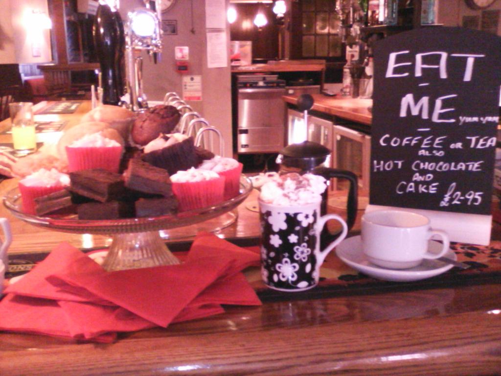 Yummy coffee and cake