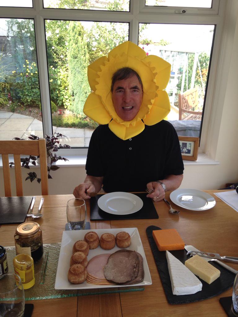 Me having lunch before the Fijian game. People are telling me I'm getting too excited - rubbish !!!
See pic