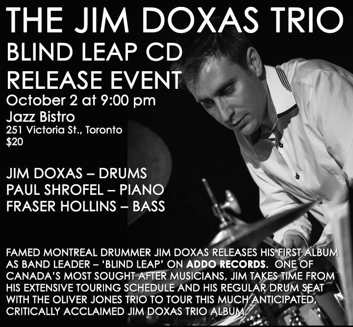 AddoRecords's tweet image. This is tomorrow night! @jimdoxas at @JazzBistroTO Make plans! #thesix #livejazz #jazz #Toronto