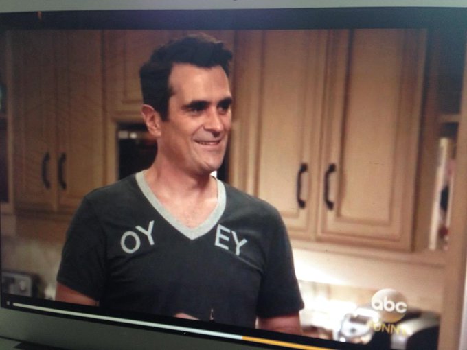 Phil wearing this oy vey shirt is the highlight of my day. http://t.co/m93XAE93sF<a href="/tag/ootd"class="tags"><span>#ootd</span></a><a href="/tag/ontheblog"class="tags"><span>#ontheblog</span></a>