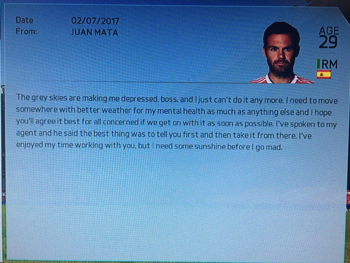PrimePresents's tweet photo. @EASPORTSFIFA Someone get this guy a coat! @juanmata8 http://t.co/0d59yLZ6jv