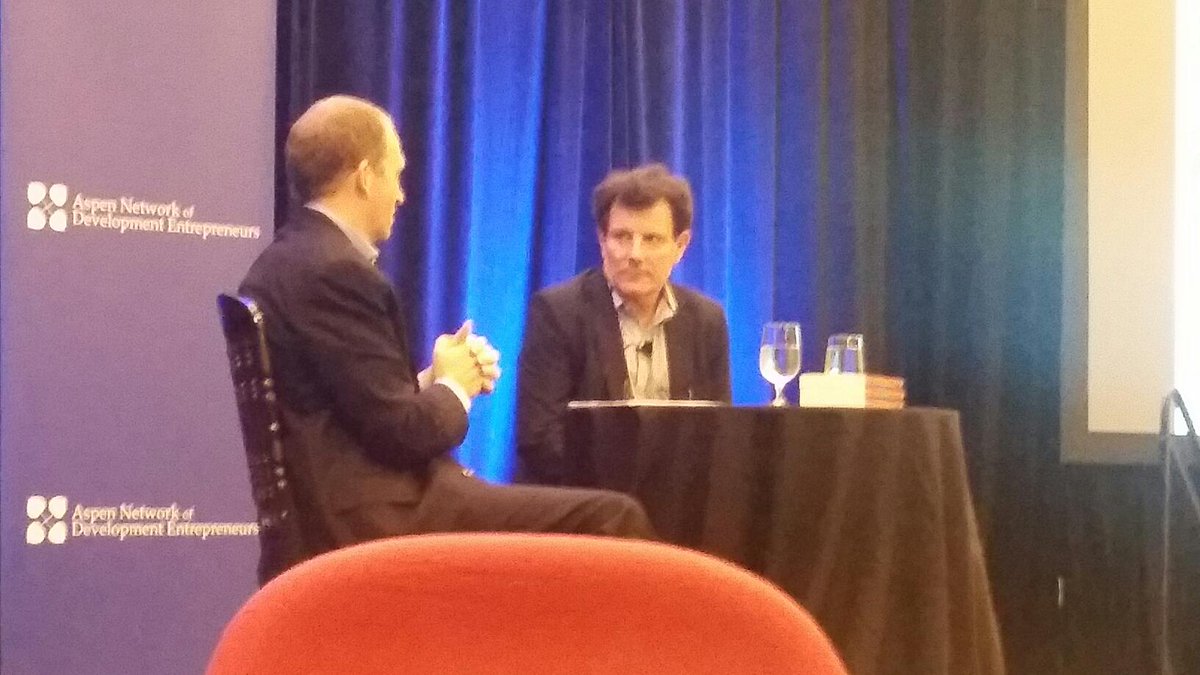 rkempner's tweet photo. "Best weapon against poverty is not AID but JOB" Thanks to @NickKristof for joining us at #ANDE2015 @AspenANDE #bop http://t.co/inmL0Fl97u"